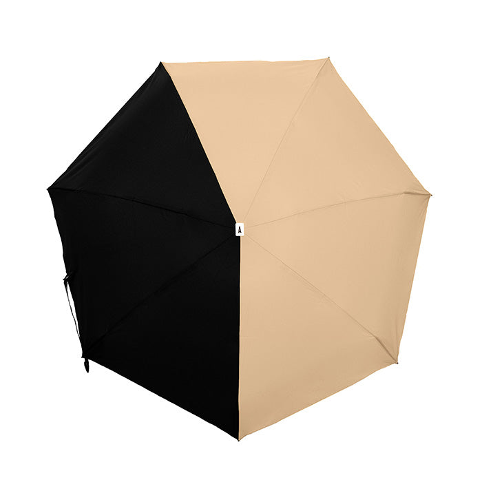 ANATOLE FOLDING COMPACT UMBRELLA -TWO TONE