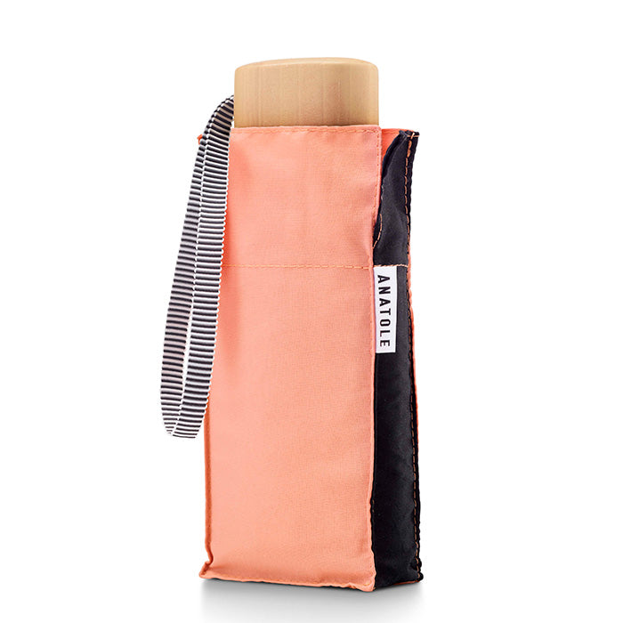 ANATOLE FOLDING COMPACT UMBRELLA -TWO TONE