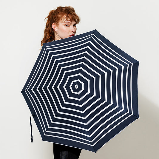 ANATOLE FOLDING COMPACT UMBRELLA -STRIPES