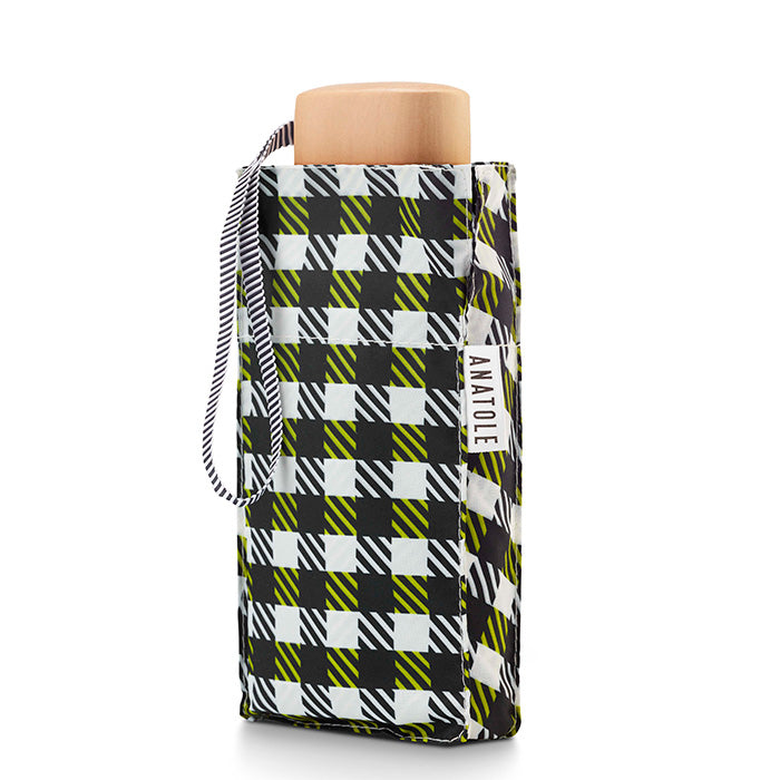 ANATOLE FOLDING COMPACT UMBRELLA -CHECK