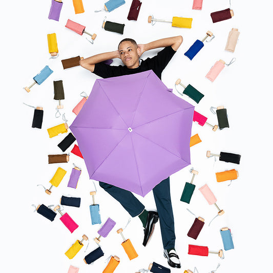 ANATOLE FOLDING COMPACT UMBRELLA -SOLID