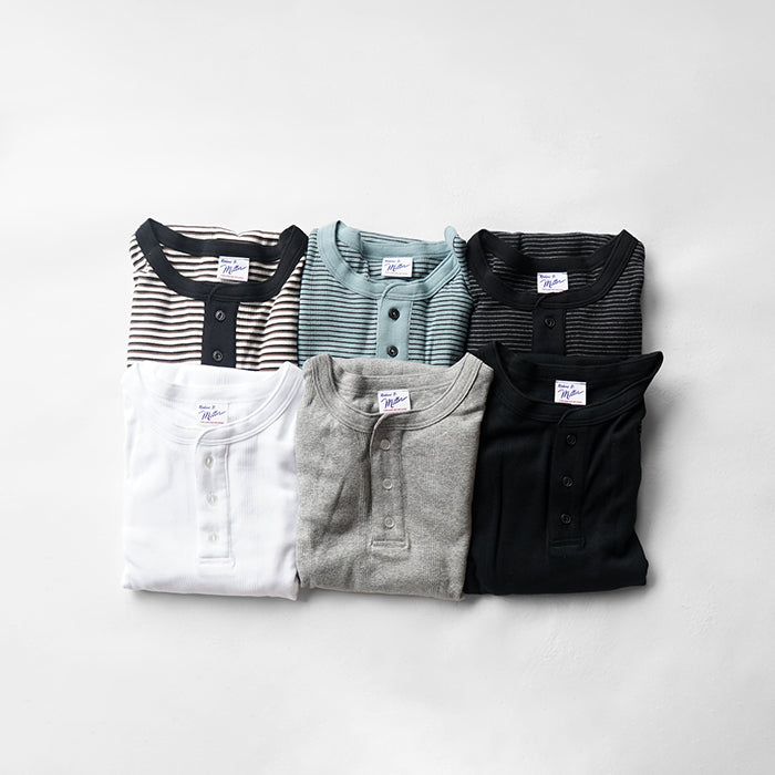 Robert P. Miller Panel-rib Casual fit Henry Neck L/S Tee
