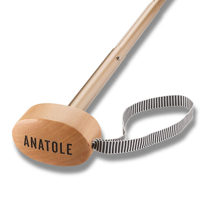 ANATOLE FOLDING COMPACT UMBRELLA -STRIPES