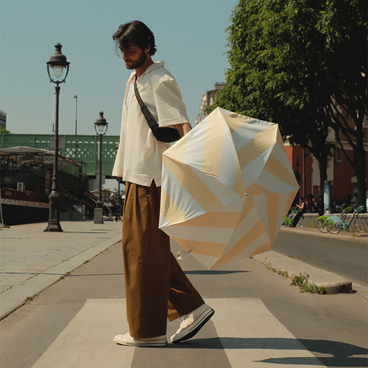 ANATOLE UV PROTECTION FOLDING COMPACT UMBRELLA -SWIRL