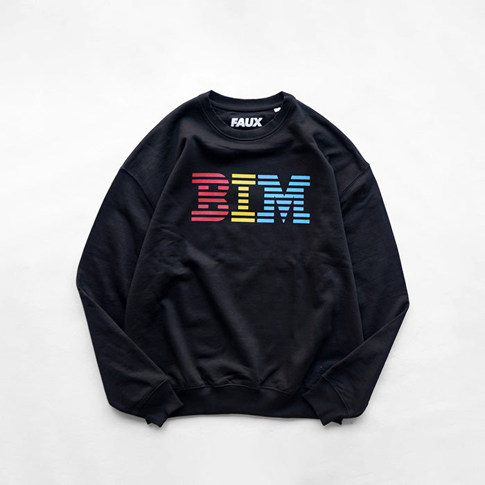 ATELIER AMELOT PRINT SWEAT -BLACK