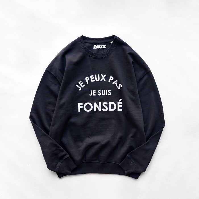 ATELIER AMELOT PRINT SWEAT -BLACK