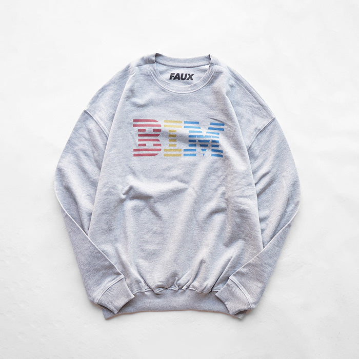 ATELIER AMELOT PRINT SWEAT -HEATHER GREY