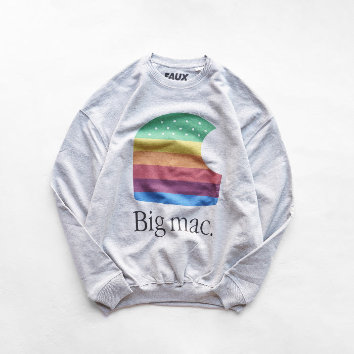 ATELIER AMELOT PRINT SWEAT -HEATHER GREY