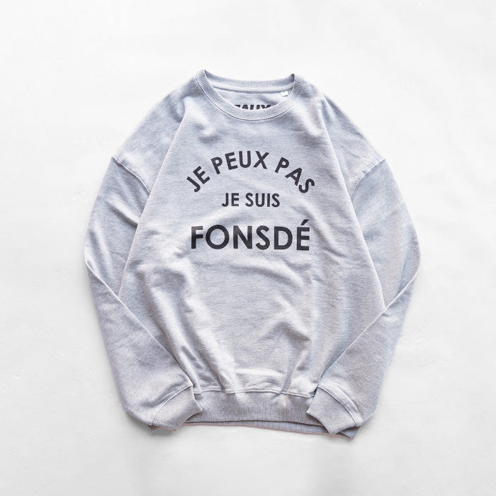 ATELIER AMELOT PRINT SWEAT -HEATHER GREY