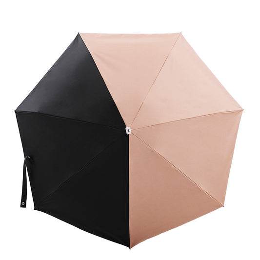 ANATOLE UV PROTECTION FOLDING COMPACT UMBRELLA -TWO TONE