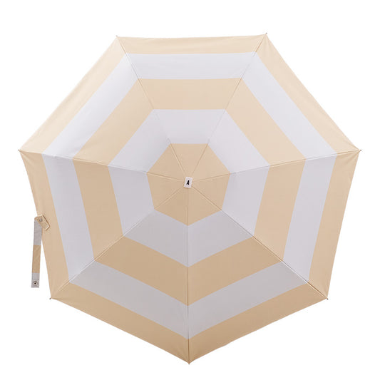 ANATOLE UV PROTECTION FOLDING COMPACT UMBRELLA -LARGE STRIPE