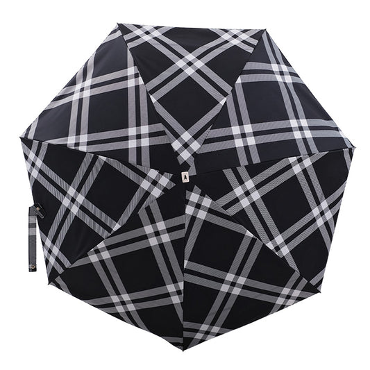 ANATOLE UV PROTECTION FOLDING COMPACT UMBRELLA -TWEED