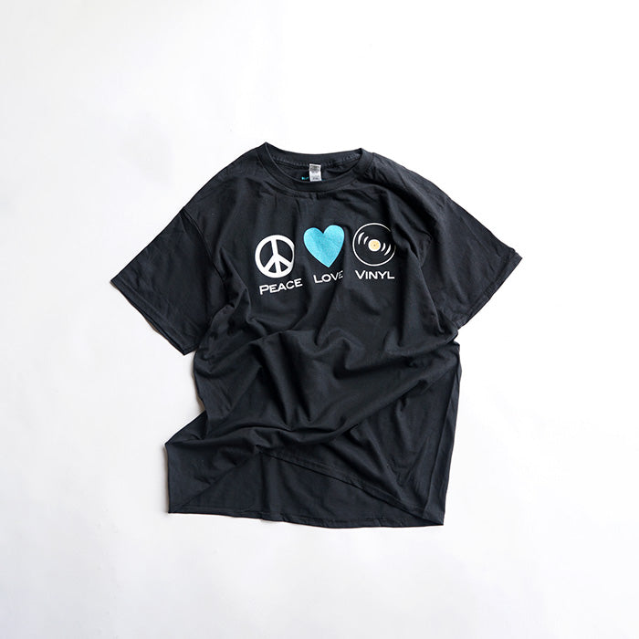 BLUESCENTRIC PEACE LOVE VINYL T-SHIRT
