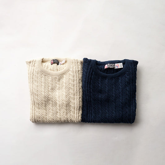 Binghamton Knitting Company Cable Knit Crew