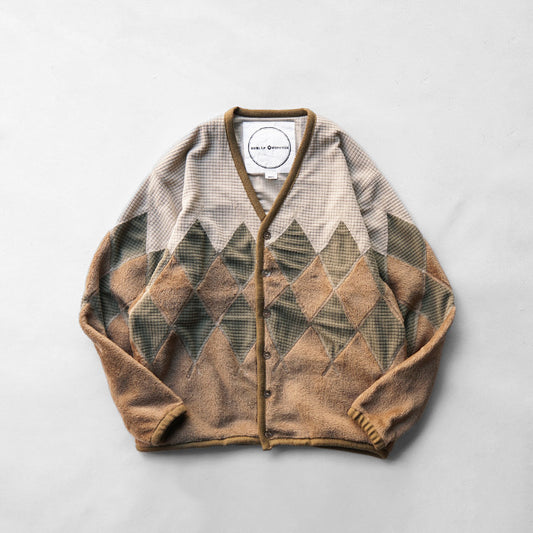 BURLAP OUTFITTER ARGYLE FLEECE CARDIGAN