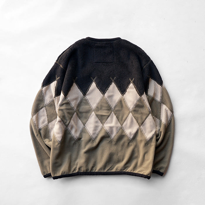 BURLAP OUTFITTER ARGYLE FLEECE CARDIGAN