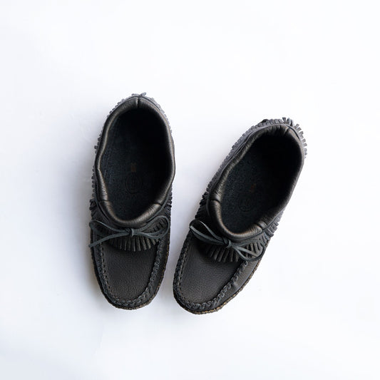 BASTIEN Moose Hide Fringe Mid Cut Moccasin