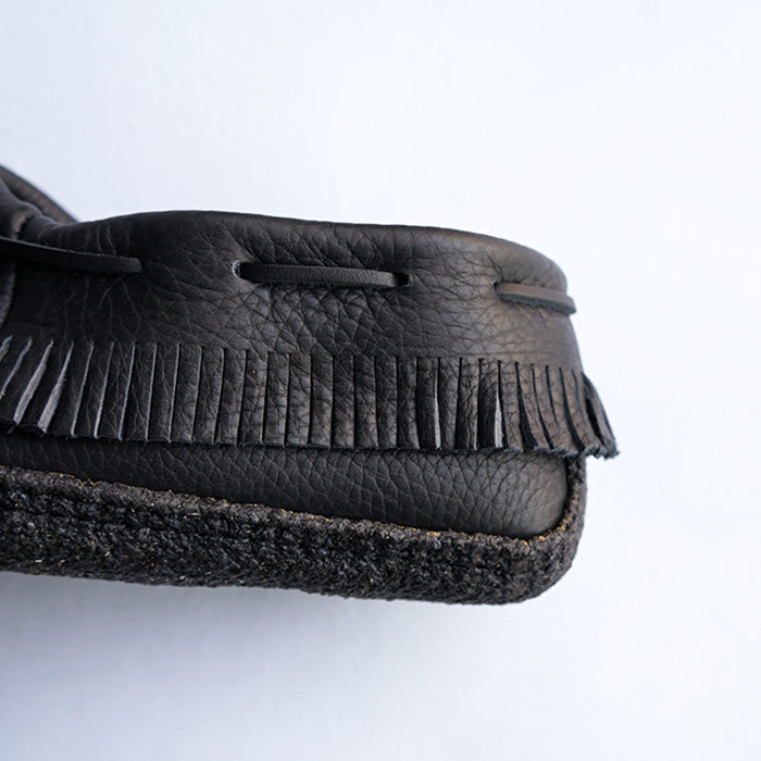 BASTIEN Moose Hide Fringe Mid Cut Moccasin