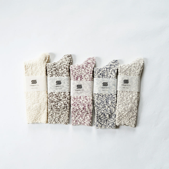 CONNECT/S LIGHT WEIGHT SLUB CREW SOCKS