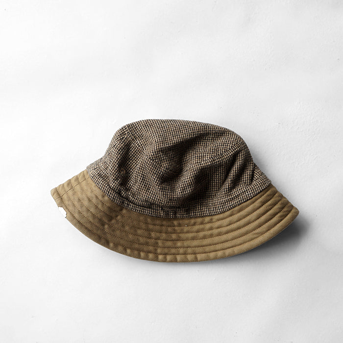DECHO CHECK & MOLESKIN BUCKET HAT