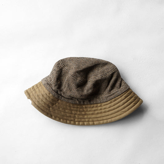 DECHO CHECK & MOLESKIN BUCKET HAT