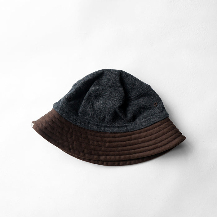 DECHO CHECK & MOLESKIN BUCKET HAT