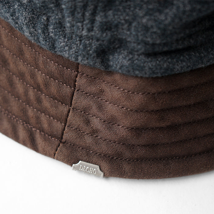 DECHO CHECK & MOLESKIN BUCKET HAT