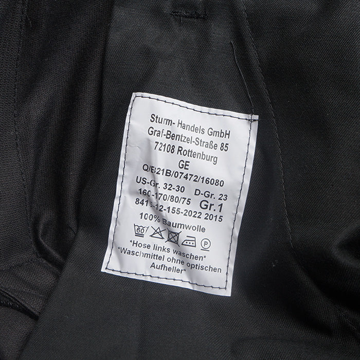 DEAD STOCK GERMAN ARMY MOLESKIN CARGO PANTS -BLACK