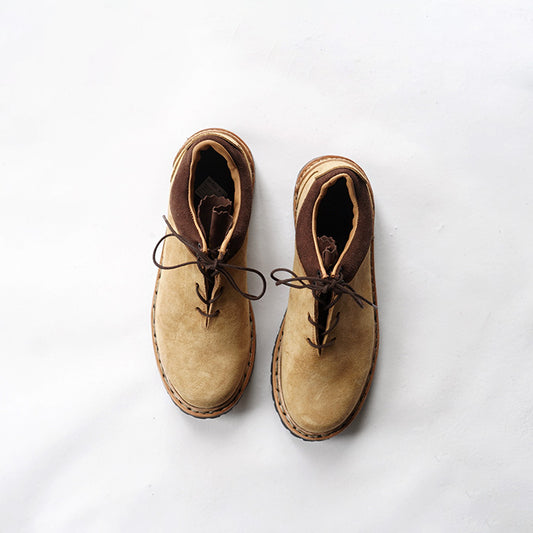 EL RESERO MOUNTAIN BOOTS -BEIGE SUEDE/RUG SOLE