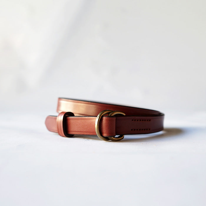 HERALDIC BELTS 3/4inch DOUBLE RING LEATHER BELT