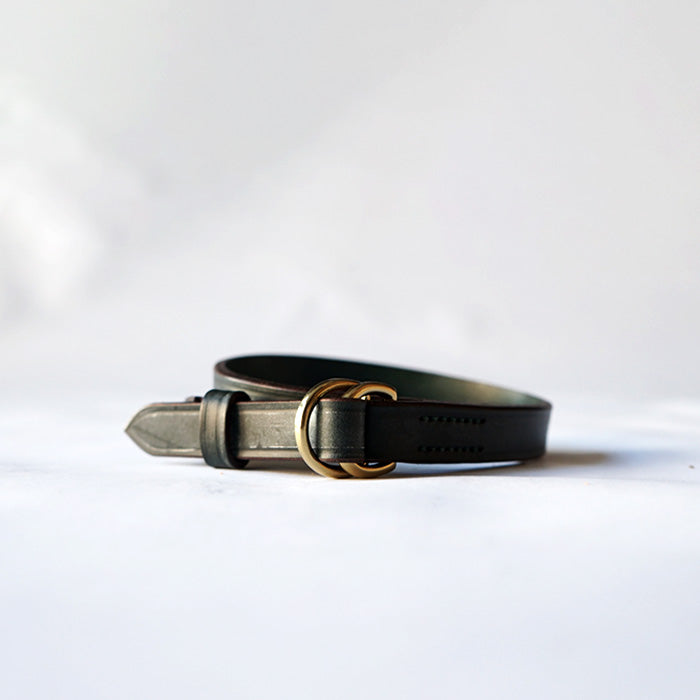 HERALDIC BELTS 3/4inch DOUBLE RING LEATHER BELT
