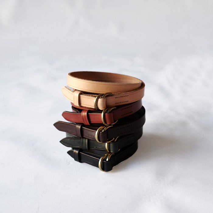 HERALDIC BELTS 3/4inch DOUBLE RING LEATHER BELT