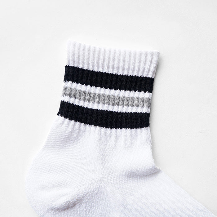 Healthknit 和紙配色3本ラインソックス