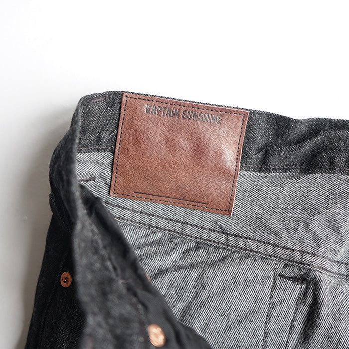 KAPTAIN SUNSHINE Skate Shoecut Denim Pants -BLACK