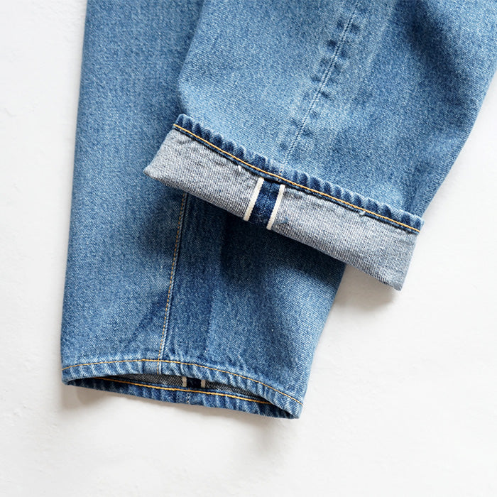 KAPTAIN SUNSHINE 5P Zipper Front Denim Pants - INDIGO VINTAGE WASH