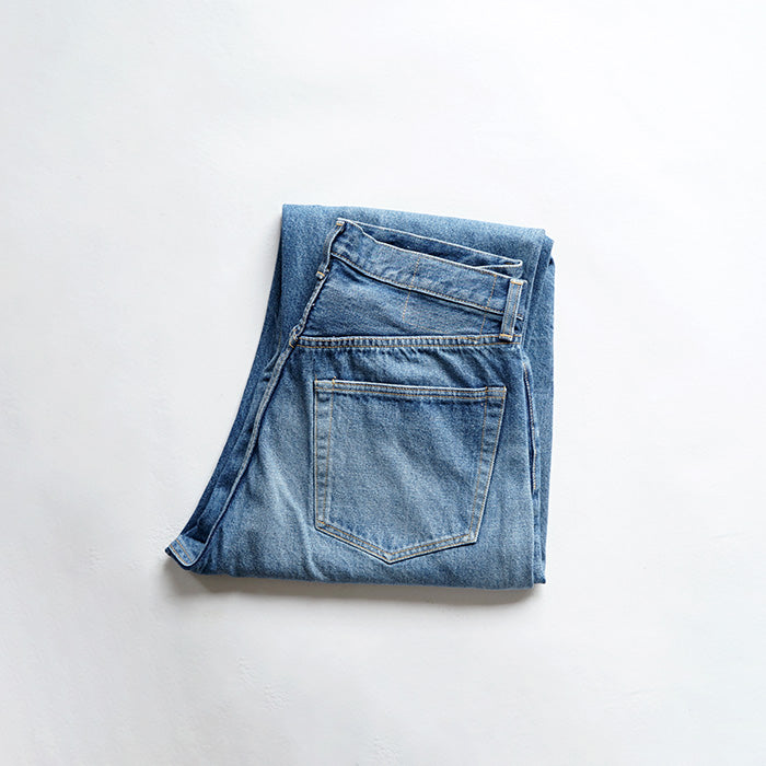 KAPTAIN SUNSHINE 5P Zipper Front Denim Pants - INDIGO VINTAGE WASH