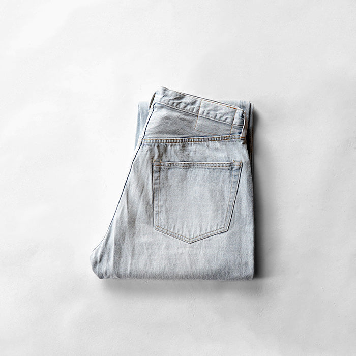 KAPTAIN SUNSHINE 5P Zipper Front Denim Pants - INDIGO ICE WASH