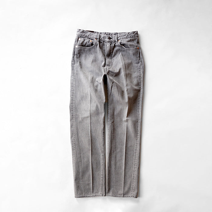 KAPTAIN SUNSHINE Skate Shoecut Denim Pants -BLACK VINTAGE WASH