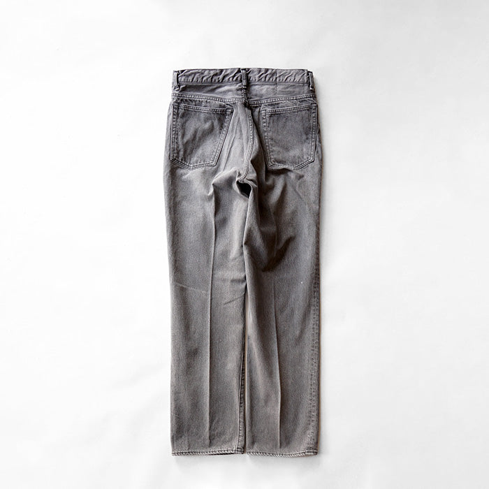 KAPTAIN SUNSHINE Skate Shoecut Denim Pants -BLACK VINTAGE WASH