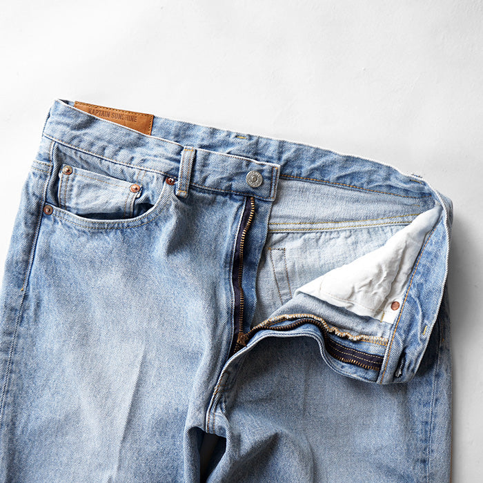 KAPTAIN SUNSHINE Skate Shoecut Denim Pants -INDIGO VINTAGE WASH