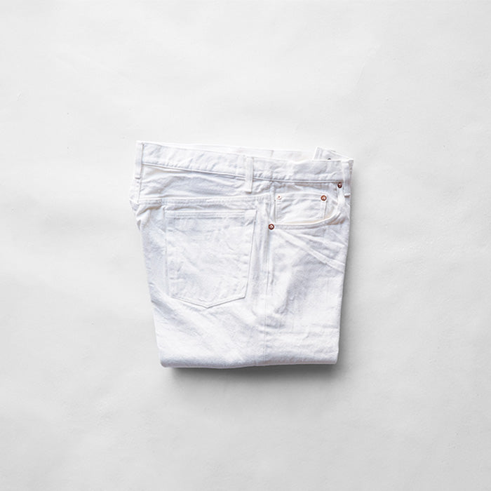 KAPTAIN SUNSHINE Skate Shoecut Denim Pants -WHITE