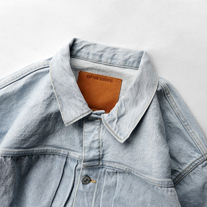 KAPTAIN SUNSHINE Denim Tracker 1P Jacket -INDIGO ICE WASH