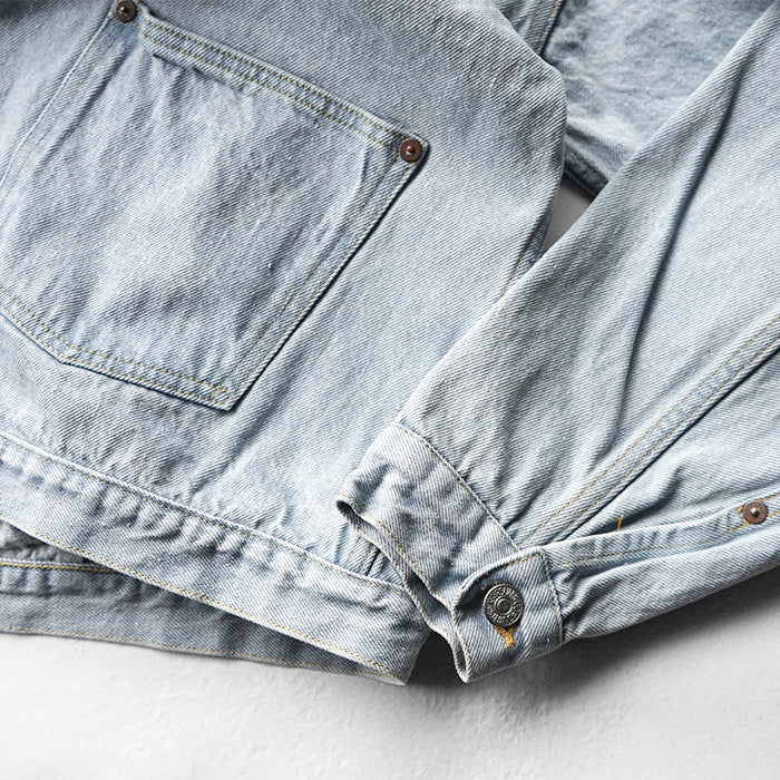KAPTAIN SUNSHINE Denim Tracker 1P Jacket -INDIGO ICE WASH