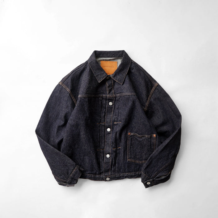 ジャケット・アウター KAPTAIN SUNSHINE washed denim tracker KAPTAIN SUNSHINE Denim Tracker 1P Jacket -INDIGO ONE WASH