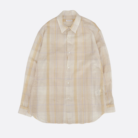 KAPTAIN SUNSHINE Gauze Plaid Plain Shirt