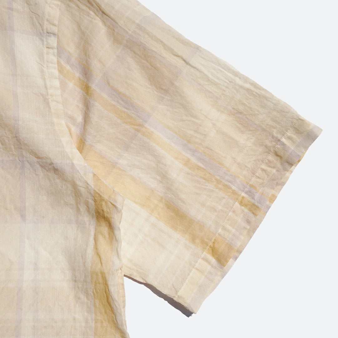 KAPTAIN SUNSHINE Gauze Plaid Plain SS Shirt