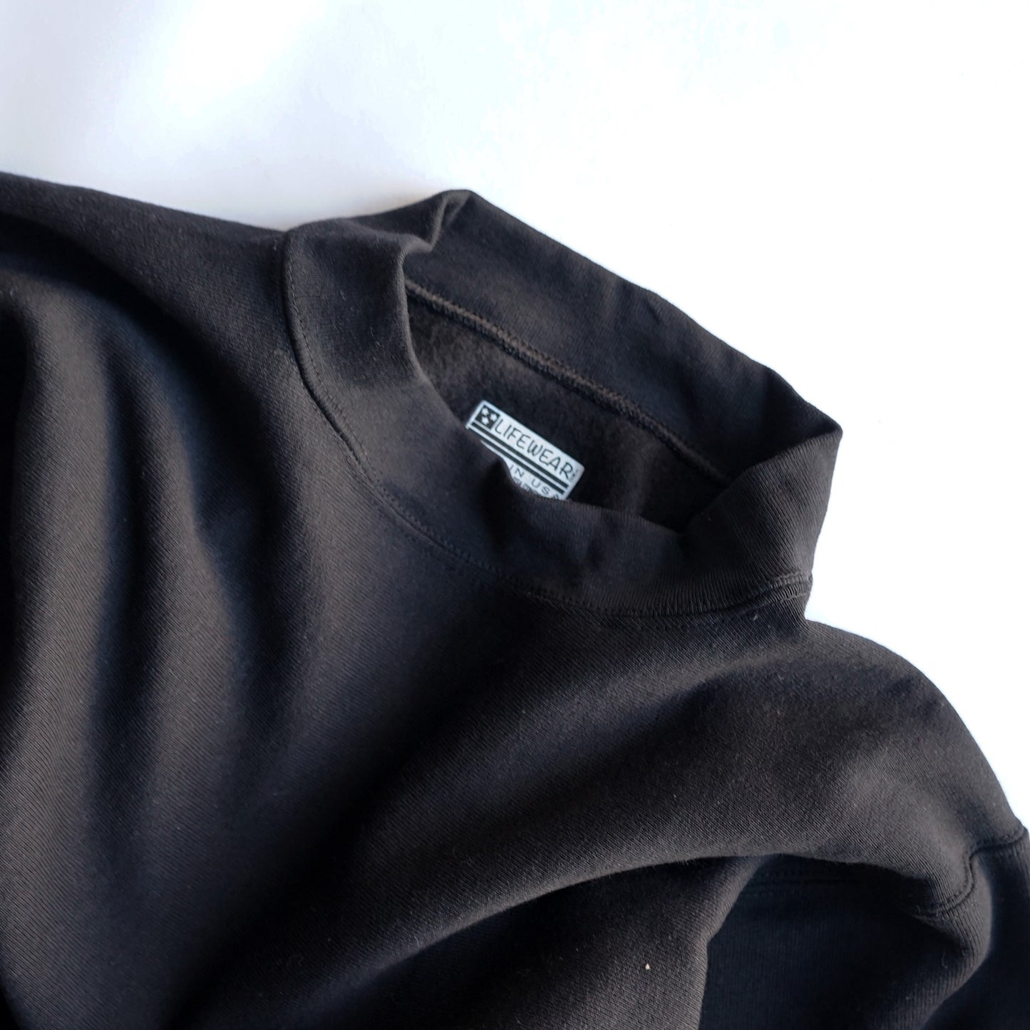LIFEWEAR HEAVY WEIGHT CREW NECK SWEATSHIRTS - BLACK
