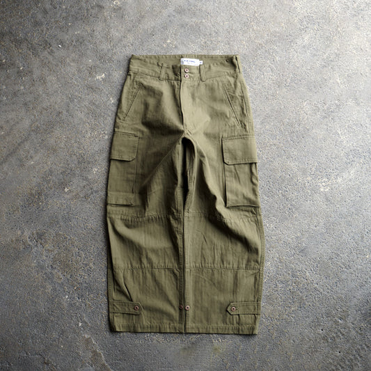 MONT KEMMEL M-47 CARGO PANTS COTTON HERRINGMONE