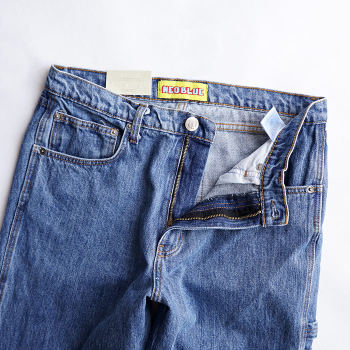 NEO BLUE CARPENTER BAGGY JEANS -MEDIUM BLUE