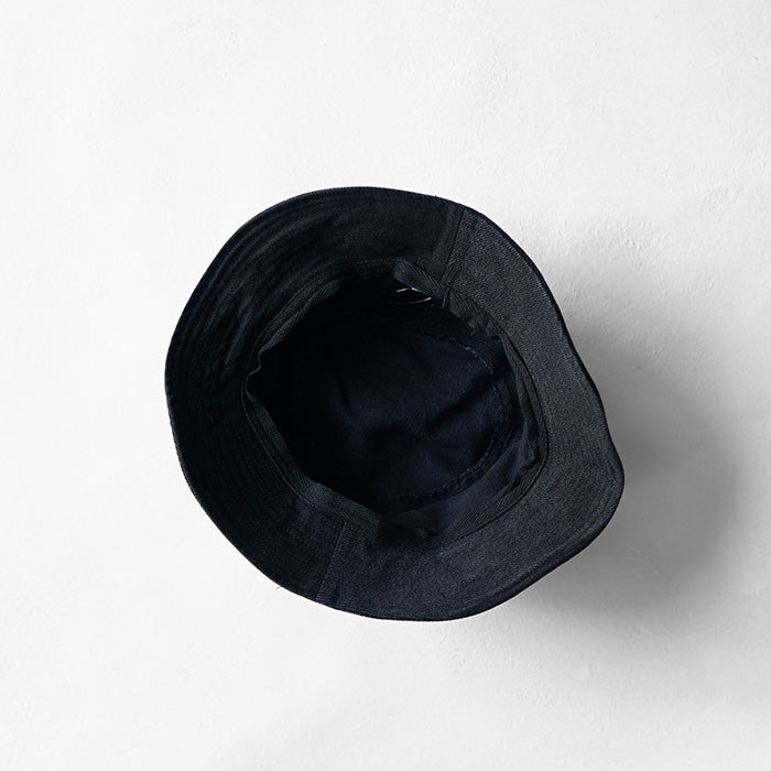 redad patchwork bucket hat - black denim